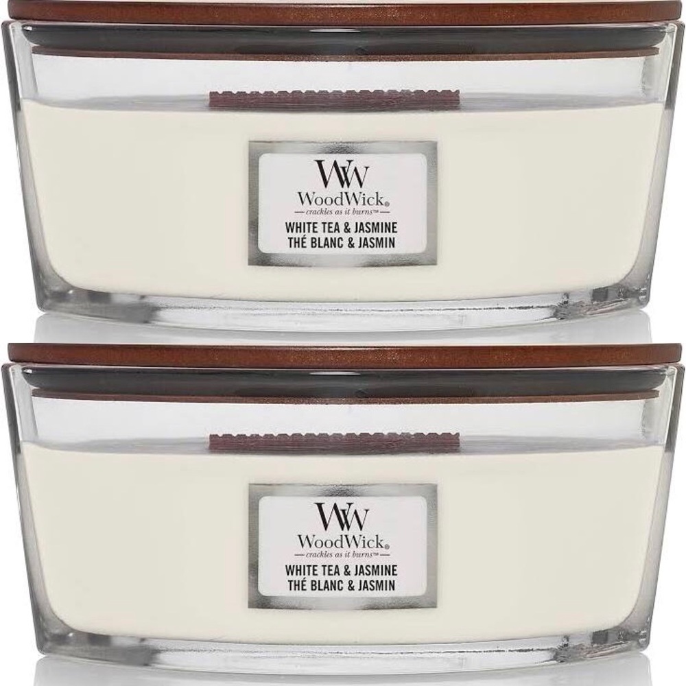 🆕 WHITE TEA & JASMINE WOODWICK CANDLE - Picture 3 of 4